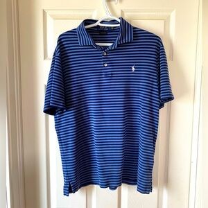 Custom slim fit striped polo 🏇